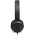 JBL Tune 500 Wired On-Ear Headphones, Deep JBL Pure Bass Sound, 32 mm Drivers, 1-Button Remote/Mic, Foldable Design, Hands-Free Calling, Tangle-Free Flat Cable, Voice Assistant - Black