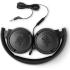 JBL Tune 500 Wired On-Ear Headphones, Deep JBL Pure Bass Sound, 32 mm Drivers, 1-Button Remote/Mic, Foldable Design, Hands-Free Calling, Tangle-Free Flat Cable, Voice Assistant - Black