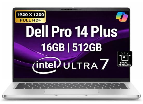 Dell Pro 14 Plus PB14250 (2026) AI Capable PC NEW Intel® Ultra 7 Gen II 266U vPro 8-Cores Elegant & Durable Aluminum Design w/ 3 Years Wrranty , Platinum Silver