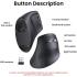 UGREEN Vertical Wireless (Bluetooth 5.0+2.4G) Ergonomic Mouse with 5 Buttons, 1000/1600/2000/4000 DPI, Prevention of Mouse Arm, Vertical Mouse Compatible with PC/Laptop/Tablet, Black