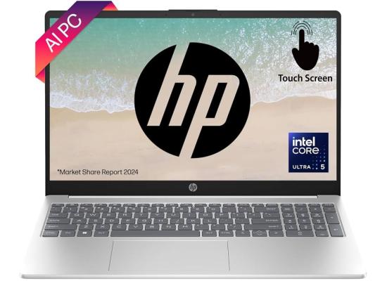 HP Laptop 15-fd0154wm (2025) NEW Intel Core Ultra 5 125H 14-Cores w/ High-Performance Processor & DDR5 Memory & Touch Screen - Natural silver