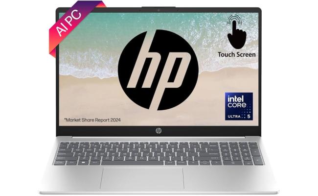 HP Laptop 15-fd0154wm (2025) NEW Intel Core Ultra 5 125H 14-Cores w/ High-Performance Processor & DDR5 Memory & Touch Screen - Natural silver