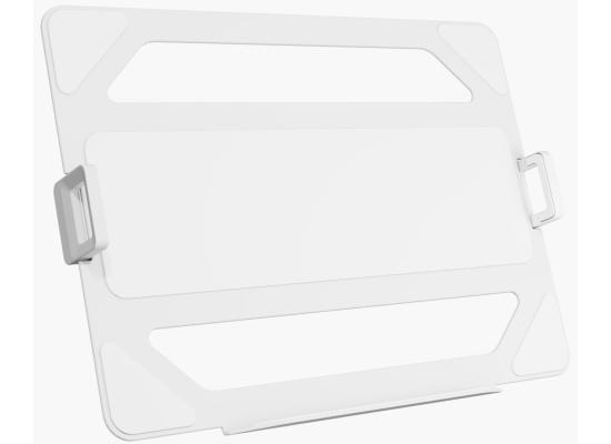 Arozzi Alzare Laptop Holder Mounting on a VESA 75x75 Monitor Arm up to 18" Laptops & Tablets Includes Protective Silicone Pads , White