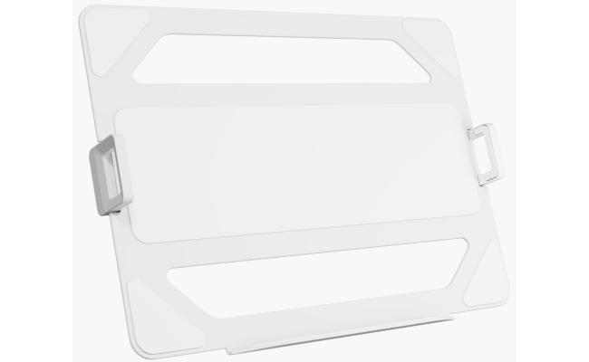Arozzi Alzare Laptop Holder Mounting on a VESA 75x75 Monitor Arm up to 18" Laptops & Tablets Includes Protective Silicone Pads , White