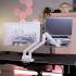 Arozzi Alzare Laptop Holder Mounting on a VESA 75x75 Monitor Arm up to 18" Laptops & Tablets Includes Protective Silicone Pads , White