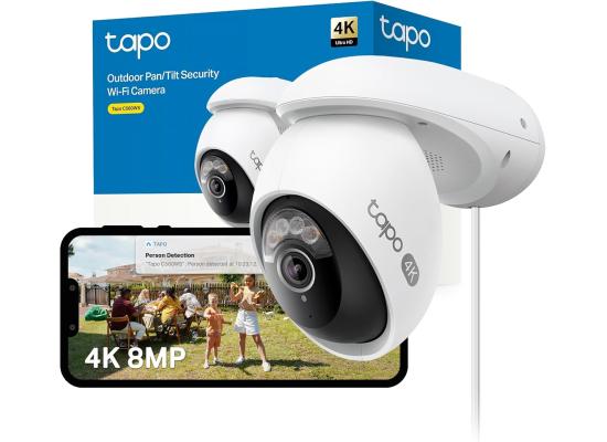 TP-Link Tapo C560WS 4K 8MP Security Camera Outdoor, Outdoor Camera,Local Facial Recognise,Starlight Colour Night,CCTV Camera,IP66,360°AI Detection,WiFi 6,Flexible Storage,Google Home/Alexa,No Monthly fee