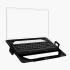 Arozzi Alzare Laptop Holder Mounting on a VESA 75x75 Monitor Arm up to 18" Laptops & Tablets Includes Protective Silicone Pads , White