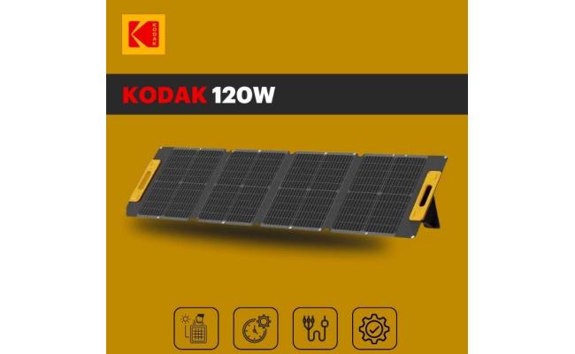 Kodak 120W Portable Solar Panel 23% Conversion Rate , Multiple, Wide compatibility , Magnetic w/ IP65 Waterproof Rating & Adjustable legs , MC4 / MC4 Compatible