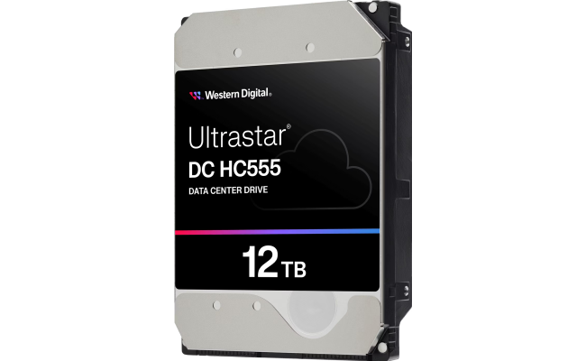 WD Ultrastar HC555 12TB Data Center HDD Storage, 3.5" Form Factor, SE Security, Up to 269 MB/s Transfer Rate, 512MB Cache Size, EAMR Recording Technology