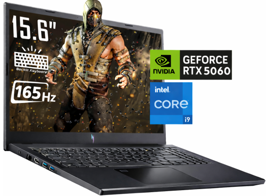 Acer Nitro V 15 (2025) ANV15-52-95ND 13Gen Intel Core i9 14-Cores  w/ Nvidia RTX 5060 8GB DDR7 & IPS 165 Hz Display - Black