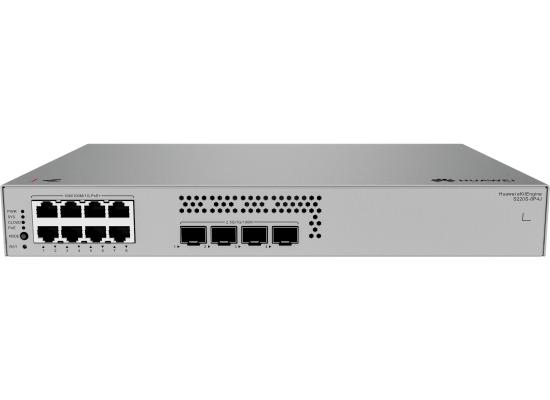 Huawei EKit S220S-8P4J 8 Ports 10/100/1000 BASE-T (128 W PoE+), 4 Ports 2.5GE SFP Ports, Built-in AC power, Fanless