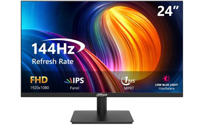 DAHUA LM24-A221Y 24” IPS Full HD up to 144Hz 1ms 99% sRGB Ultra-Narrow Bezel w/ VGA & HDMI Interface , Black