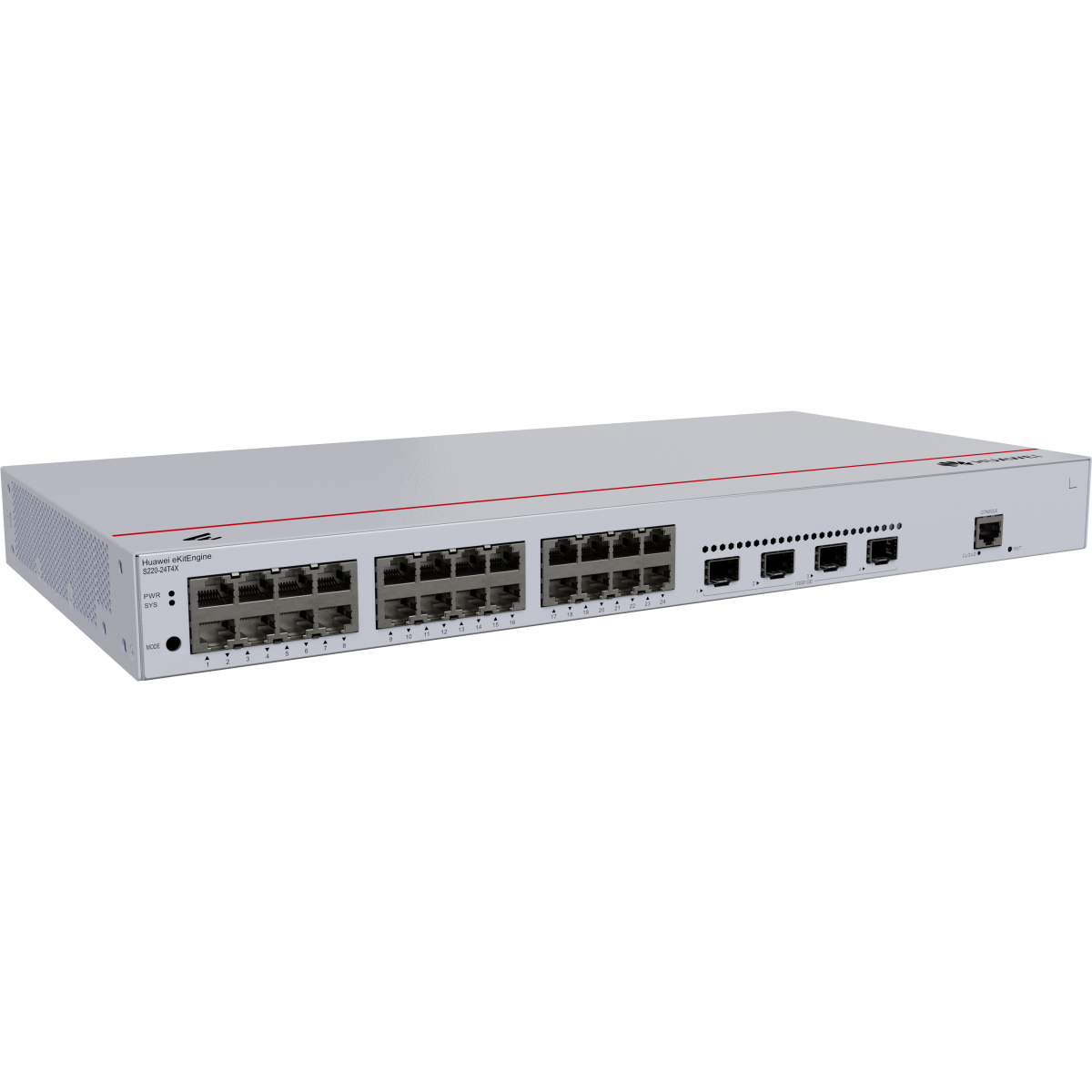 Huawei EKit S220-24T4X Managed 24-Port Gigabit Ethernet Switch with 4\u00d710G SFP+ Uplinks