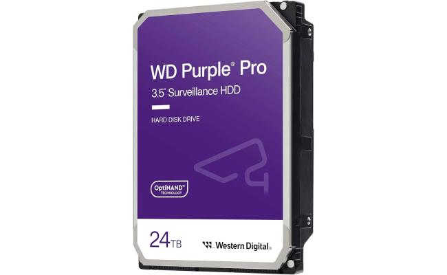 Western Digital 24TB WD Purple Pro Surveillance HDD SATA 6 Gb/s 7200 RPM 512 MB Cache