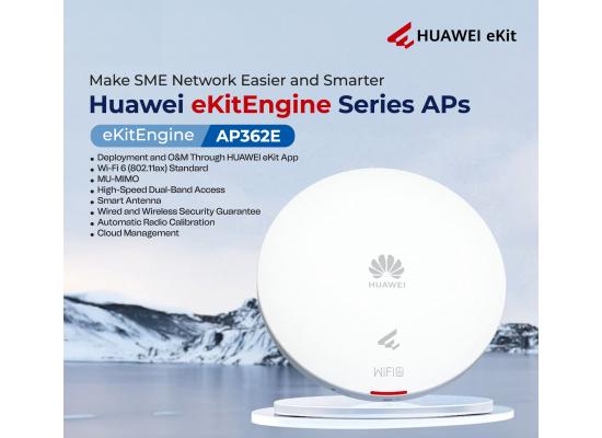 Huawei eKitEngine AP362E WIFI 6 AX3000 Ceiling Mount Dual-Band Dual Band 2.4GHz & 5GHz Access Point Built-in Smart Antennas