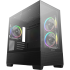 DeepCool CG380 3F Panoramic ATX Mid-Tower Case 3x Pre Installed ARGB Fans , Support Back Connectors & Up to 360mm +240mm Radiators, Front 2x USB3.0 1x USB C , Black