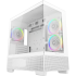 DeepCool CG380 3F Panoramic ATX Mid-Tower Case 3x Pre Installed ARGB Fans , Support Back Connectors & Up to 360mm +240mm Radiators, Front 2x USB3.0 1x USB C , White
