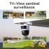 IMOU Cruiser Triple Lens Outdoor 11MP Camera 2 Red-Bule Warning Light PTZ WiFi Camera Vehicle & Human Detection Surveillance Monitor