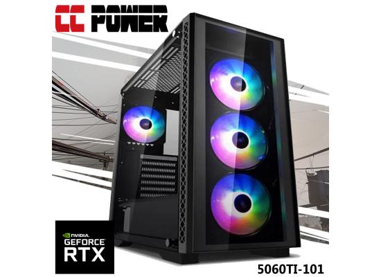 CC Power 5060TI-101 Gaming PC NEW 13Gen Intel Core i7 16-Cores w/ Nvidia RTX 5060TI 8GB DDR7 & Advanced Air Cooler