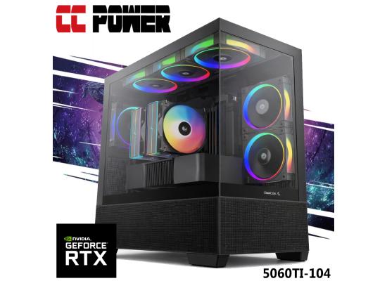 CC Power 5060TI-104 Gaming PC NEW 8Gen AMD Ryzen 5 8400F 6-Cores w/ Nvidia RTX 5060 TI 8GB DDR7 & DDR5 Memory & Advanced Air Cooler
