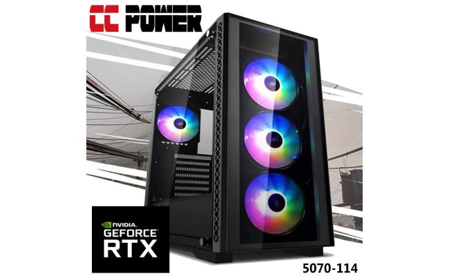 CC Power 5070-114 Gaming PC 5Gen AMD Ryzen 7 8-Cores w/ Nvidia RTX 5070 12GB DDR7 & Advance Air Cooler