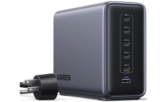 UGREEN Nexode 500W GaN Charging Station, 6-Port USB-C & USB-A with 240W Single Port, Smart Temperature Control & Space-Saving Design for iPhone 17/16/15, Galaxy S25/S24, MacBook Pro/Air, iPad, Laptops