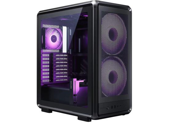 Cooler Master MasterFrame 500 Mesh ATX Mid-Tower PC Case – High Airflow Premium Aluminum Chassis, Powerful Dual 200mm Intake Fans, Freeform 2.0 Modular Frame, 360mm Radiator Support, USB-C, Black