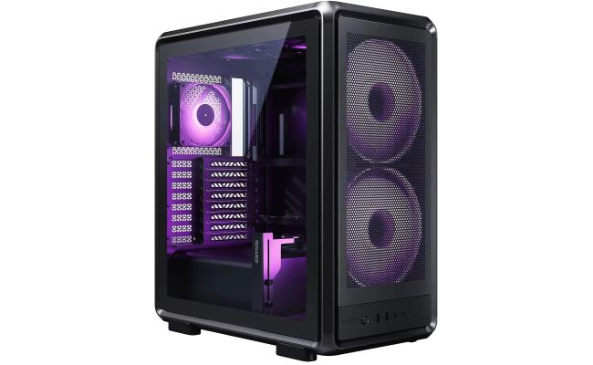 Cooler Master MasterFrame 500 Mesh ATX Mid-Tower PC Case – High Airflow Premium Aluminum Chassis, Powerful Dual 200mm Intake Fans, Freeform 2.0 Modular Frame, 360mm Radiator Support, USB-C, Black