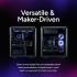 Cooler Master MasterFrame 500 Mesh ATX Mid-Tower PC Case – High Airflow Premium Aluminum Chassis, Powerful Dual 200mm Intake Fans, Freeform 2.0 Modular Frame, 360mm Radiator Support, USB-C, Black