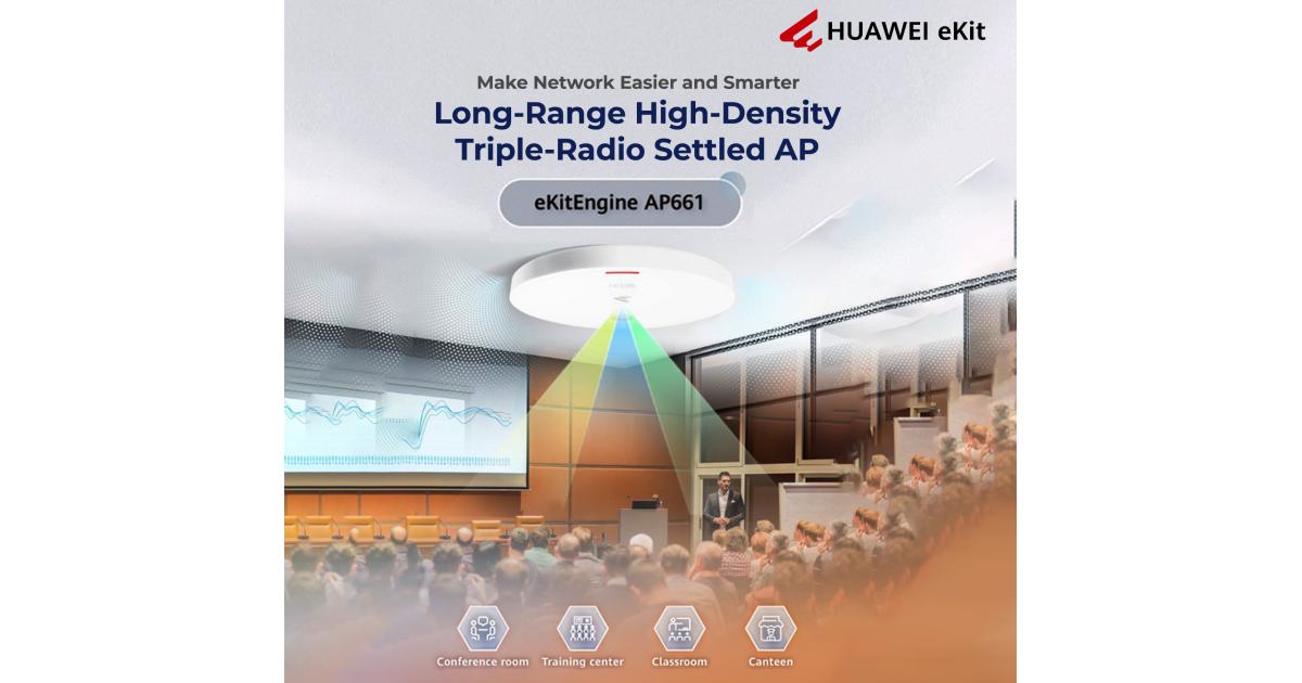 Huawei eKitEngine AP661 WIFI 6 AX6600 حامل سقفي ثنائي النطاق ثنائي النطاق 2.4 جيجا هرتز و5 جيجا هرتز نقطة وصول هوائيات ذكية مدمجة 1x 2.5GE 1x GE PoE IN