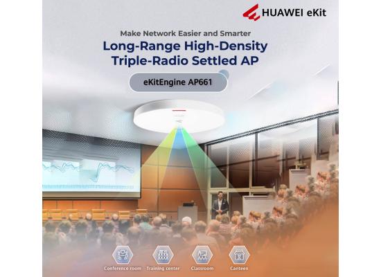 Huawei eKitEngine AP661 WIFI 6 AX6600 Ceiling Mount Dual-Band Dual Band 2.4GHz & 5GHz Access Point Built-in Smart Antennas 1x 2.5GE 1x GE PoE IN
