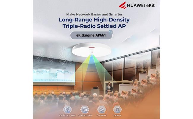 Huawei eKitEngine AP661 WIFI 6 AX6600 Ceiling Mount Dual-Band Dual Band 2.4GHz & 5GHz Access Point Built-in Smart Antennas 1x 2.5GE 1x GE PoE IN