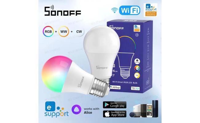 SONOFF B05 WiFi Smart LED Light 9W E26/E27 B05-BL Dimmable Lamp Bulbs EweLink APP Control Smart LED Bulbs Work Via Alexa Google Home