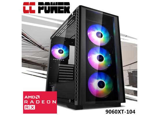CC Power 9060XT-104 Gaming PC 5Gen AMD Ryzen 7 8-Cores w/ AMD Radeon RX 9060 XT 8GB DDR6 & Advanced Air Cooler