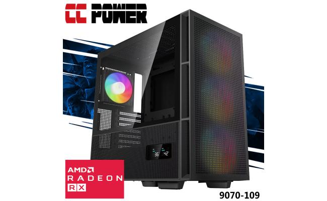 CC Power 9070-109 Gaming PC NEW Intel Core Ultra 7 K-Series 20-Cores w/ AMD Radeon 9070 16GB DDR6 & Liquid Cooler