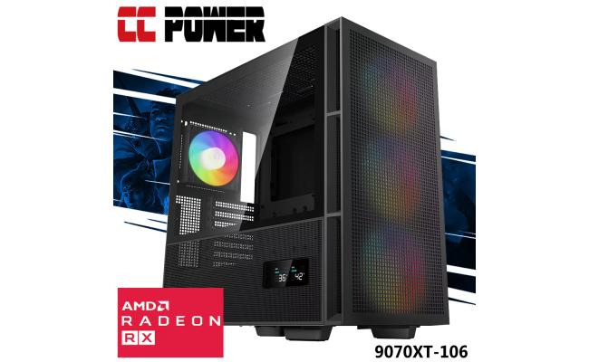 CC Power 9070XT-106 Gaming PC NEW Intel Core Ultra 7 K-Series 20-Cores w/ AMD Radeon RX 9070 XT 16GB GDDR6 & Liquid Cooler