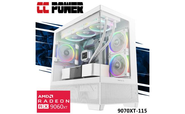CC Power 9070XT-115 Gaming PC NEW Intel Ultra 5 10-Cores w/ AMD Radeon RX 9070 XT 16GB DDR6 & Liquid Cooler
