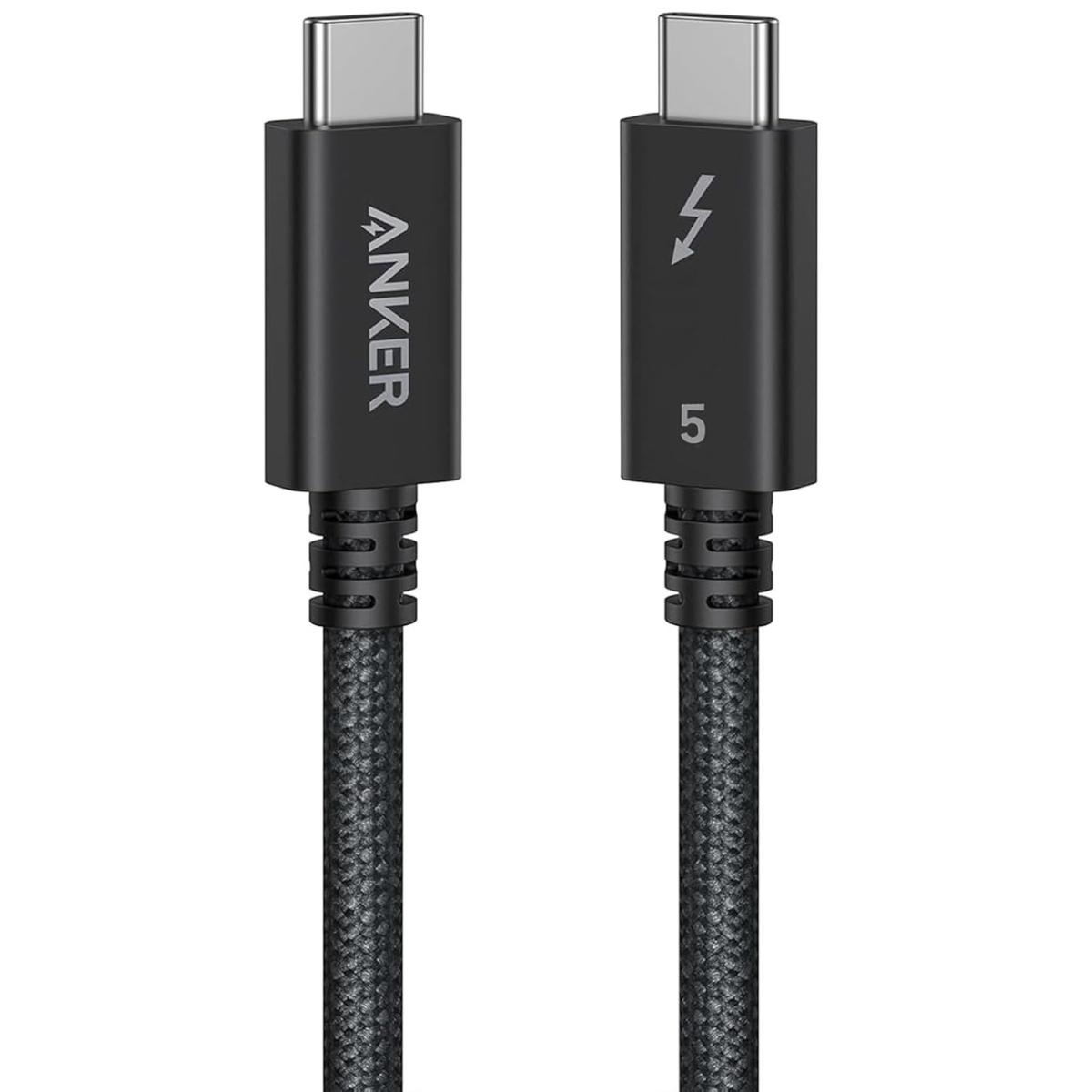 Anker Prime Thunderbolt 5 Cable, 1M USB C to USB C Cable, 240W Charging, 80Gbps Data Transfer, Up to 120Gbps Bandwidth, 8K/4K Displays, for iPhone 16, MacBook, and More - Black