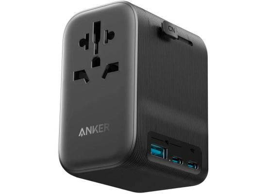Anker Power Extend 4 - 1 Travel Adapter, 65W Power Delivery, USB-A Port, 2x USB-C Port, AC Outlet, Covers Over 150+ Countries with US, UK, EU, AUS Plugs, Black product thumbnail 2
