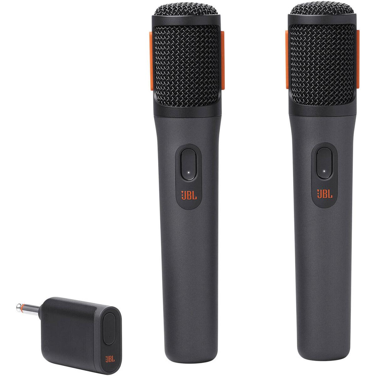 JBL PartyBox Wireless Mic - 2X Digital Wireless Microphones, Rechargeable Battery (20hrs - 700mAh), Clear Voice, Crisp Sound, Stable 2.4GHz Connection, Compatible with All PartyBox Speakers (Black)