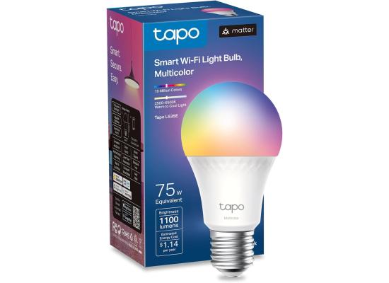 TP-Link Tapo L535E Smart Light Bulbs, 1100 Lumens High Brightness(75W Equivalent), Matter-Certified, 16M Colors RGBW LED Bulb, Dimmable, CRI>90, Voice Control w/Siri, Alexa & Google Home