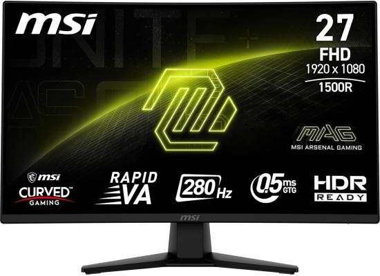 MSI MAG 274CXF 27" Curved 1500R 280Hz 0.5ms HDR Ready 102% sRGB 1.07 Billion Color Adaptive-Sync Support 120Hz For PS5 & XBox