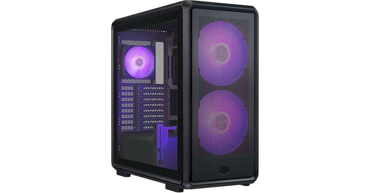 كولر ماستر ماستر فريم 600 حافظة سوداء | حافظة Freeform 2.0 Modular Platform ATX Mid-Tower | دعم ما يصل إلى RTX 5090 | دعم AIO مقاس 420 مم | موصل من النوع C | هيكل من الألومنيوم | الألواح الجانبية المغناطيسية