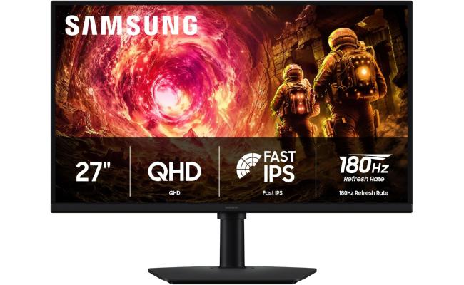 Samsung 27” Odyssey G5 G50F QHD 2K 180Hz Refresh Rate, Fast IPS Panel, HDR10, NVIDIA G-Sync Compatible, 1ms Response Time (GtG), AMD FreeSync™, Adjustable Stand, LS27FG502ENXZA