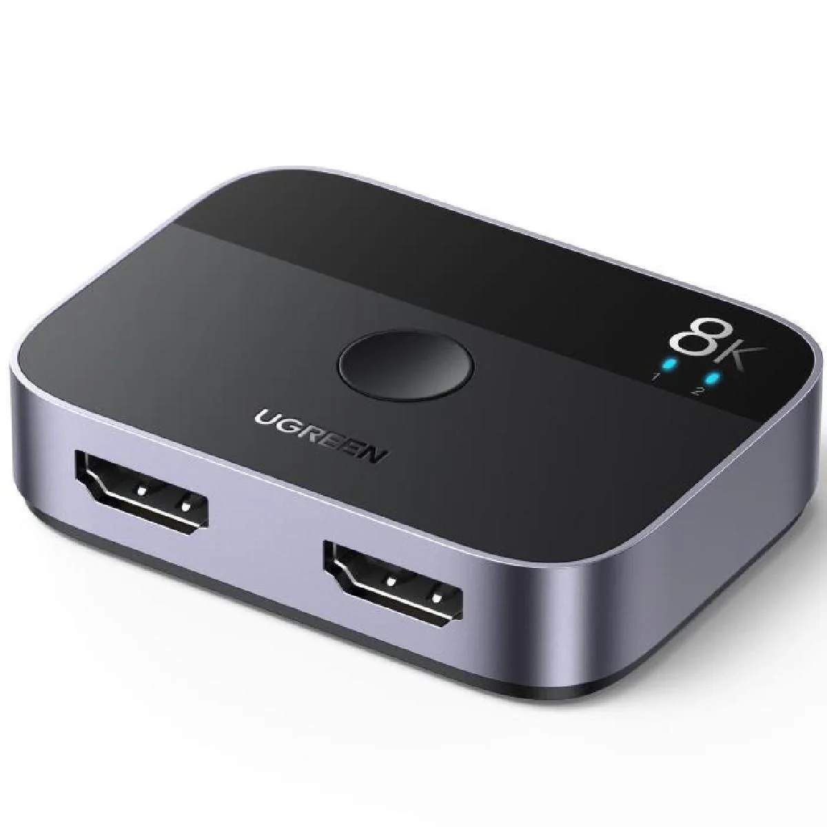 UGREEN HDMI 2.1 Switch 8K@60Hz Bi-directional HDMI Splitter, 2 in 1 Out & 1 in 2 Out, 4K@120Hz HDMI Switcher, Support 3D\/CEC\/HDR\/Dolby, Compatible with PS5\/PS4 \/ Xbox Apple TV Blu-Ray Player - Black