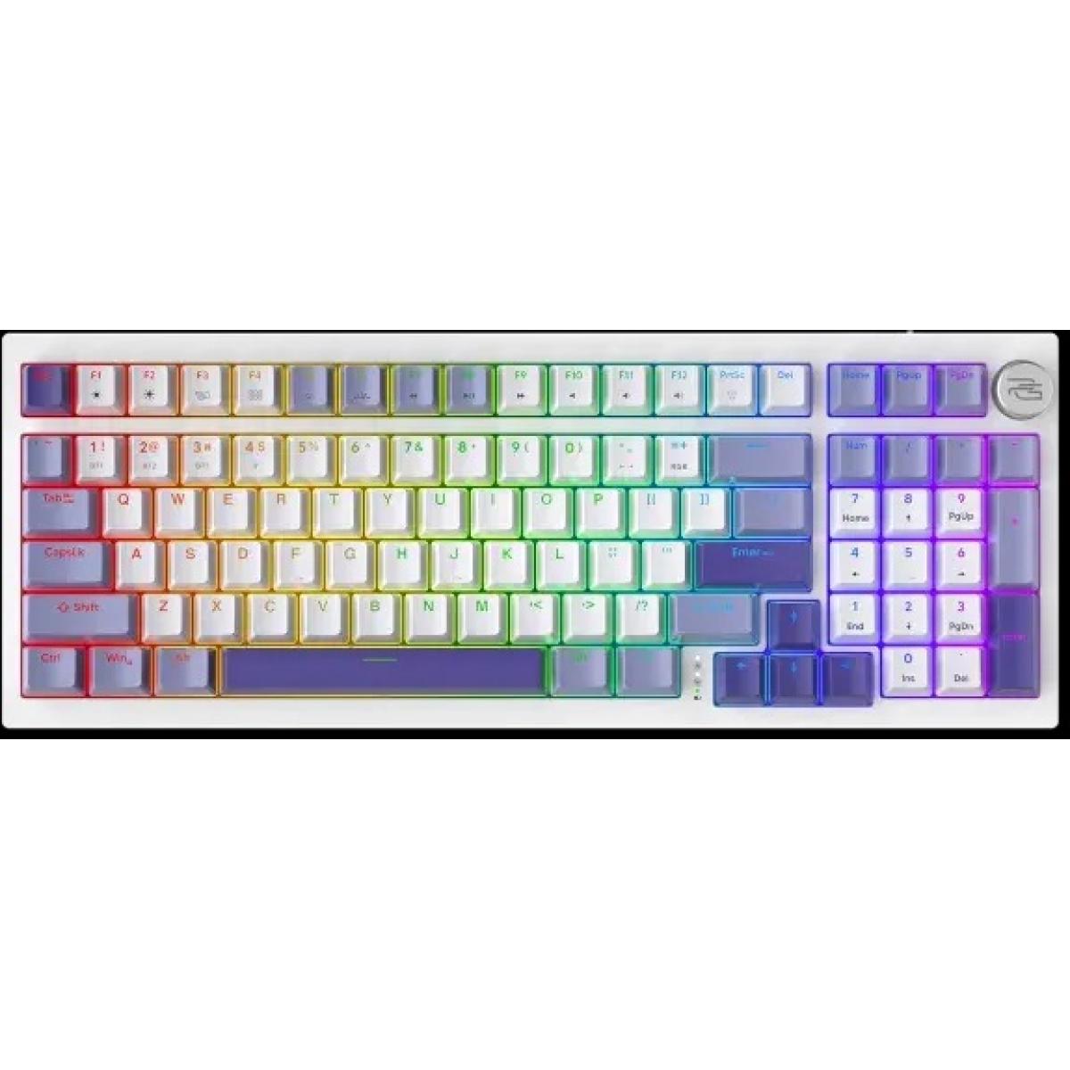 Proove RGB Mechanical Wireless Keyboard Gaming Slicker Special Edition, connection Type: 2.4GHz+BT5.3+USB, Typical switches Outemu Red, (English Layout) - White