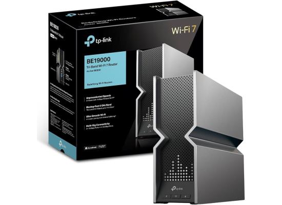 TP-Link Archer BE800 Tri-Band BE19000 WiFi 7 Router | 12-Stream 19 Gbps | 2×10G + 4×2.5G Ports | LED Screen, 8 High-Performance Antennas | VPN, Easy Mesh, HomeShield, Private IoT, Free Expert Help