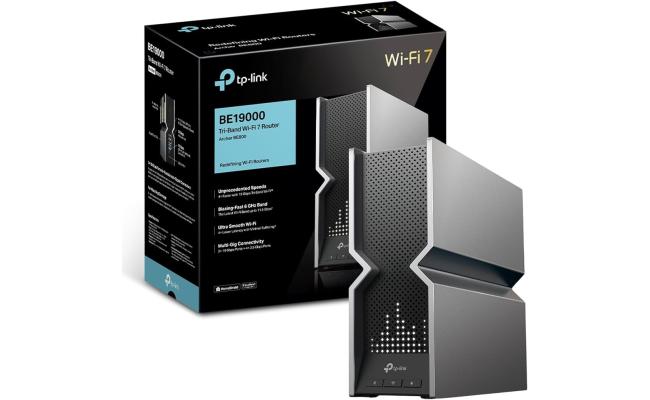 TP-Link Archer BE800 Tri-Band BE19000 WiFi 7 Router | 12-Stream 19 Gbps | 2×10G + 4×2.5G Ports | LED Screen, 8 High-Performance Antennas | VPN, Easy Mesh, HomeShield, Private IoT, Free Expert Help