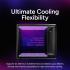 Cooler Master MasterFrame 360 Panorama Open-Frame ATX PC Case, 3-Side Panoramic Tempered Glass, 430mm GPU Max, 360mm Radiator Support, PCIe 5.0, Supports Up to 12×120mm Fans, USB4 Type-C