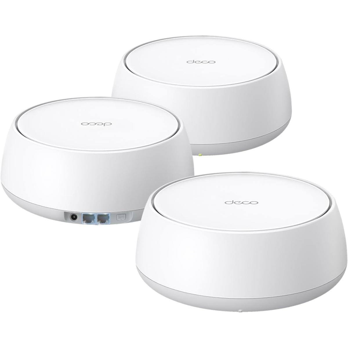 TP-Link Deco 7 BE25 Dual-Band BE5000 WiFi 7 Mesh Wi-Fi System | 4-Stream 5 Gbps, 240 Mhz | Covers up to 6,600 Sq.Ft | 2X 2.5G Ports Wired Backhaul | VPN,MLO, AI-Roaming, HomeShield, 3-Pack